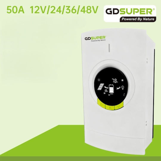 Gdsuper Ρυθμιστής Φόρτισης MPPT 12V 50A