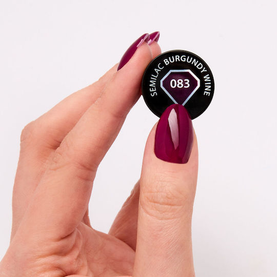 Semilac Hybrid Gel Nagellack 083 Burgundischer Wein 7ml