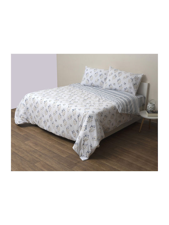 Viopros Veroniki King Size Bed Sheets Set 280x270cm Veroniki (4 Pieces)