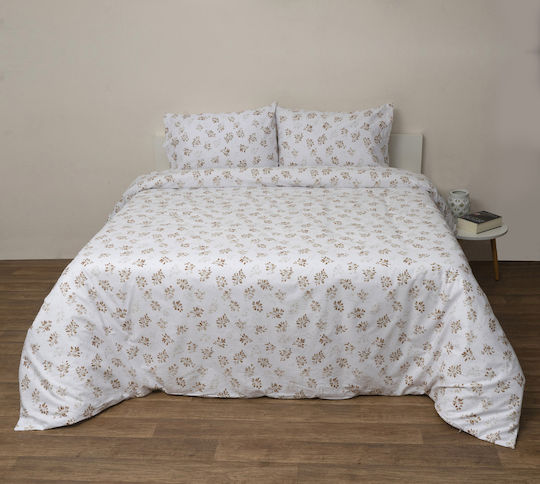 Viopros Anthi Single Bed Sheets Set With Rubber Hugger 100x200+25cm Anthi (3 Pieces)
