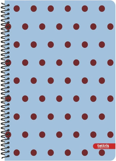 Tettris Spiral Ruled Notebook A4 90 Sheets 3 Subjects (Miscellaneous Designs)