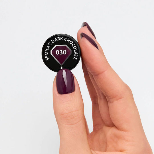 Semilac Hybrid Ημιμόνιμο Βερνίκι Νυχιών 030 Dark Chocolate 7ml