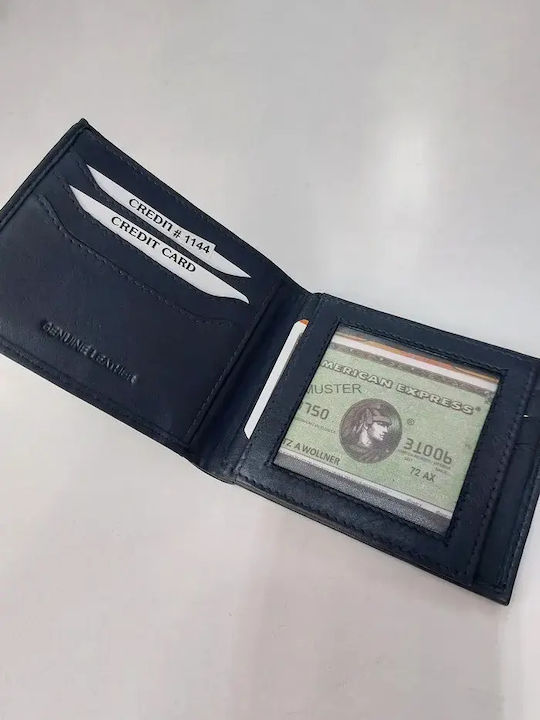 Δερμάτινο Ανδρικό Πορτοφόλι Μπλε