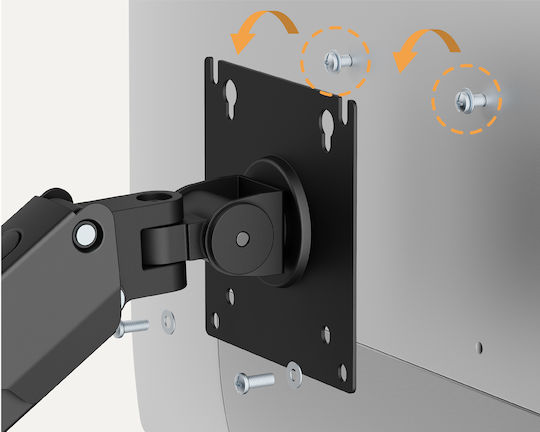 Brateck Wall Mounted Stand for 2 Screens up to 32" with Arm (LDA113-114)