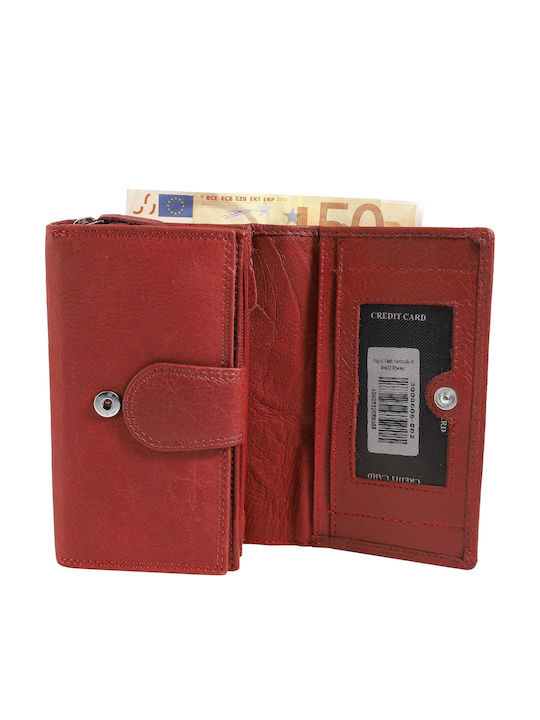 Portofel Dama Din Piele Cu RFID Roșu