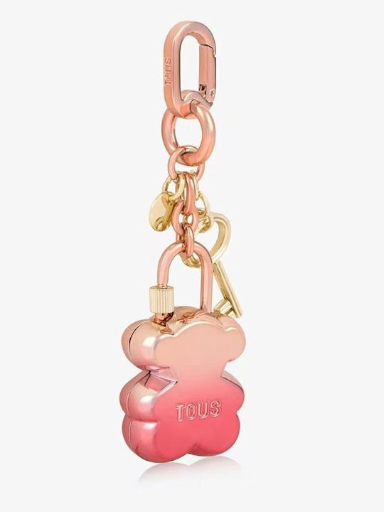 Metal Bear Lock Keychain Pink-multi Pink Red