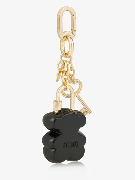 Metal Bear Lock Keychain Black-Gold Black Black