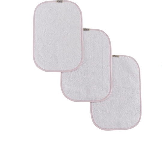 Marivi Umărul Burp Cloth Roz 20x30cm 3 Bucăți