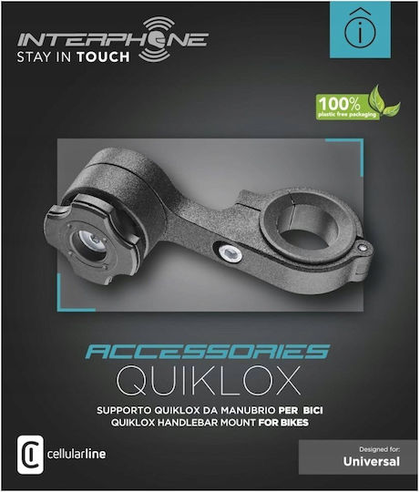 Interphone Quiklox Motorrad Handyhalterung mit Clip für Lenkrad