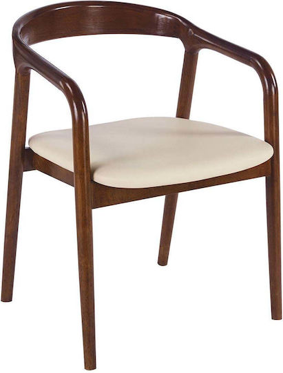 Dining Room Armchairs Simone 57x59x81cm 2pcs Walnut Dining Room Armchairs Simone 57x59x81cm 2pcs Walnut