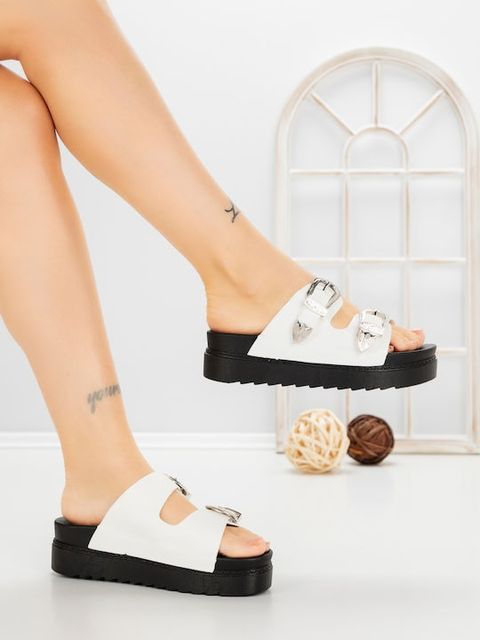 Women's Flat Sandals White