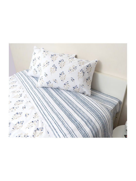 Viopros Set Quilt Semi Double 180x240cm Veroniki White 2pcs