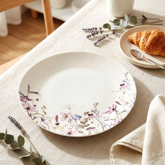 Lumarko Louka Shallow Serving Plate made of Porcelain White with Diameter 27cm