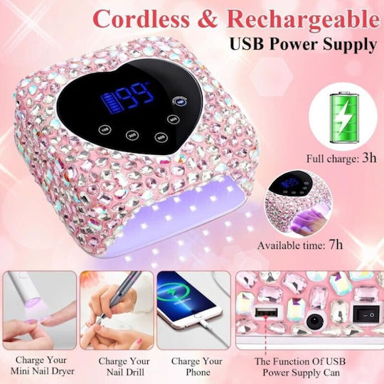 Diamond Rechargeable Nail Curing Lamp UV 72W