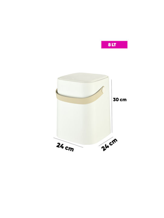 Femmit Waste Bin Handle Inner Bucket 8 L Kitchen & Bathroom White