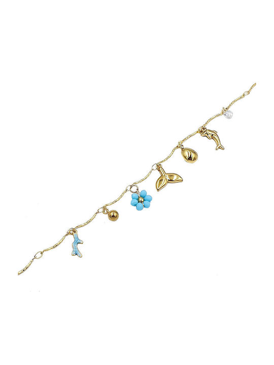 Fashion Jewlery Vergoldetes Fußarmband aus Stahl Fashion Jewlery Vergoldetes Fußarmband aus Stahl