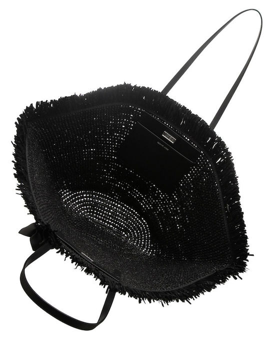 Michael Kors Isa Stoff Strandtasche Schwarz