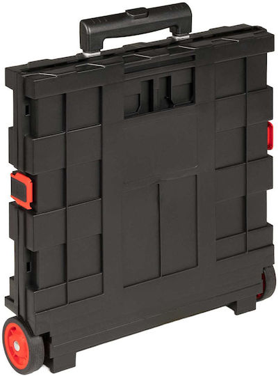 Kunststoff Einkaufswagen Klappbar Schwarz 35x39x92cm
