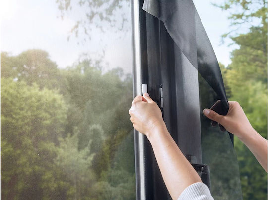 Tesa Moskitonetz Fenster mit Klebeband aus Polyester Grau 180x150cm