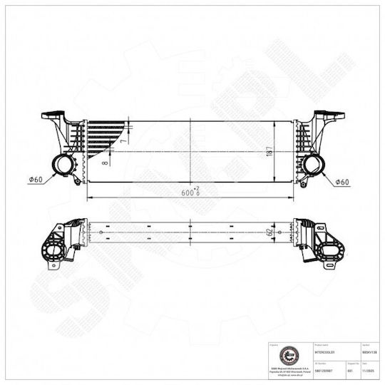 Radiator Aer Supraalimentare Iveco Daily V Vi 5801255907