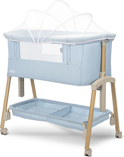 Lorelli Babywiege Millie mit Matratze und Rädern Blau