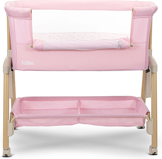 Lorelli Babywiege Millie mit Matratze und Rädern Rosa