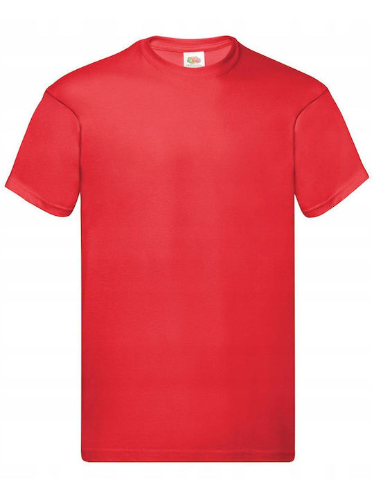 Fruit of the Loom Unisex Promotional T-Shirt Short Sleeve Red