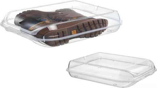 Storage Box Boots Transparent Stackable Ventilated Plastic Organizer Wardrobe Shoe Storage Travel Dust & Odor Protection 37 X 30 X 14 Cm