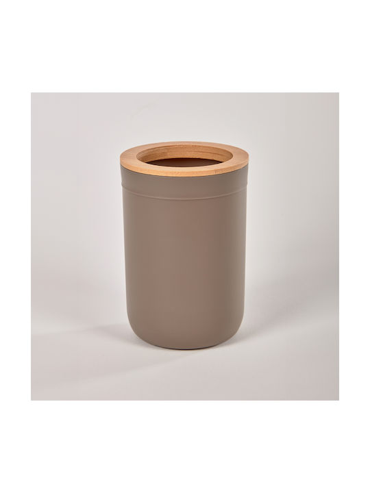Iciclio Set de accesorii pentru baie din plastic maro 3 buc