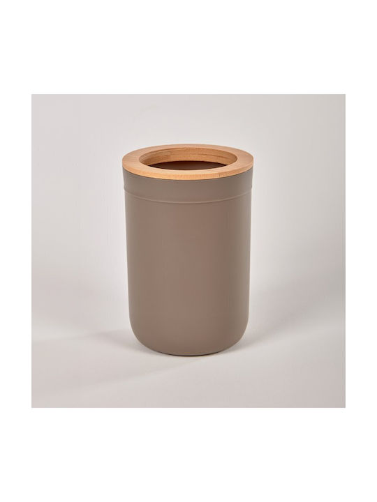 Iciclio Set de accesorii pentru baie din plastic maro 3 buc