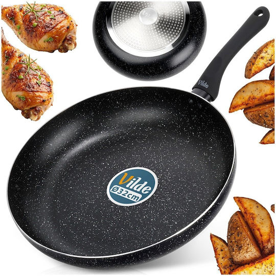 Vilde Black Line Aluminum Pan with Stone Coating 32cm