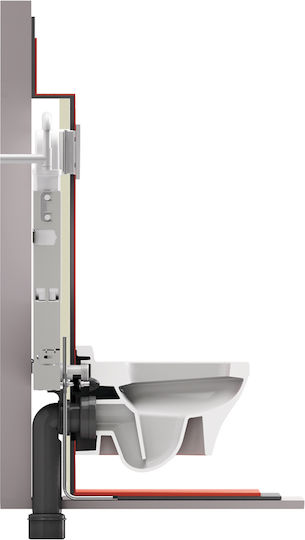Wisa Slm Fit Wall Mounted Plastic Rectangular Low Pressure Toilet Flush Beige