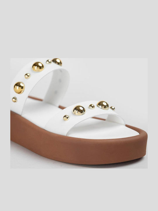 Women's Flat Sandals White
