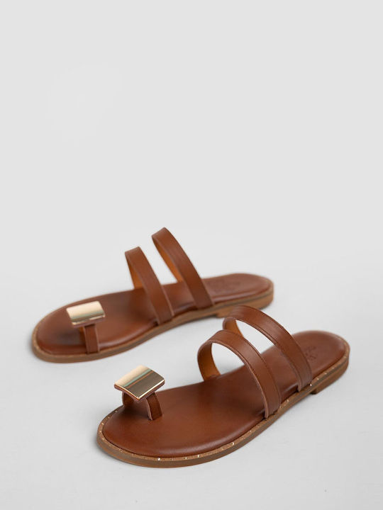 Women's Flat Sandals Tabac Brown