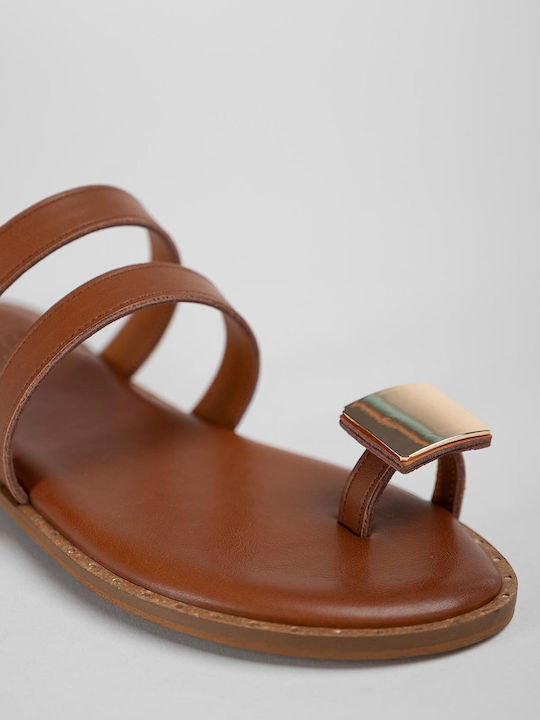 Women's Flat Sandals Tabac Brown