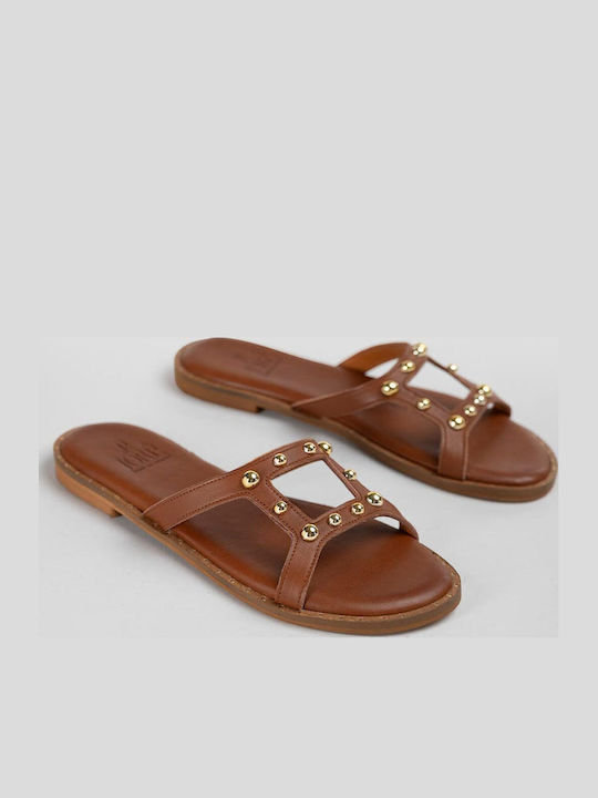 Women's Flat Sandals Tabac Brown