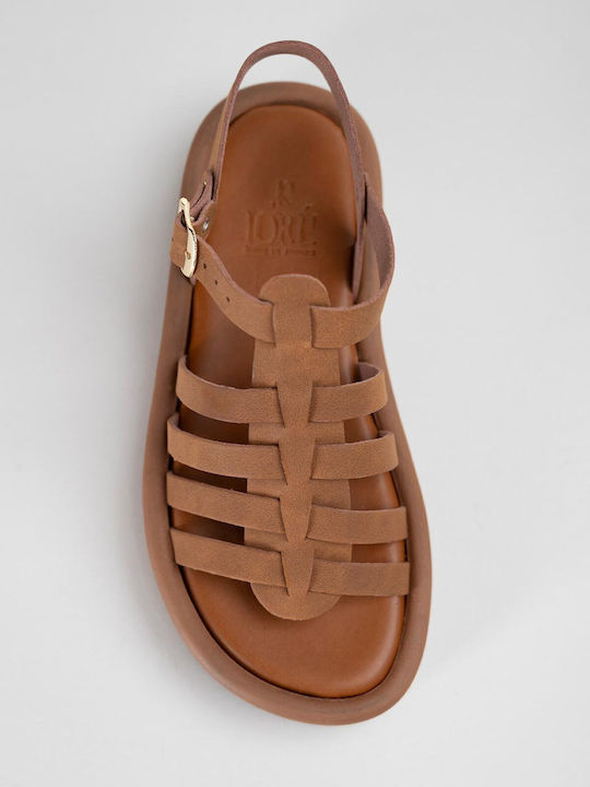 Women's Gladiator Flatforms Sandals Tabac Brown