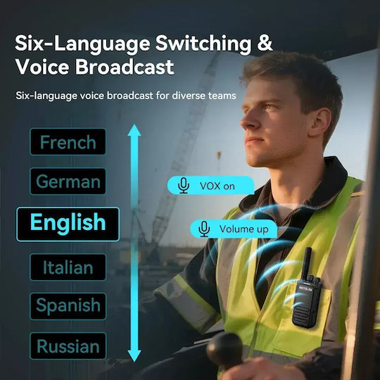 Retevis MateTalk B64 Kabelloser CB- und Zwei-Wege-Funkgerät PMR Ohne Anzeige Set 2Stücke