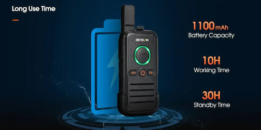 Retevis RB645 Mini Ασύρματος Πομποδέκτης PMR χωρίς Οθόνη Σετ 2τμχ