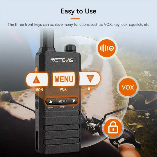 Retevis B63b Mini Ultra Slim Walkie Talkie Pmr446 Usb-c Vox Set 2 Stücke