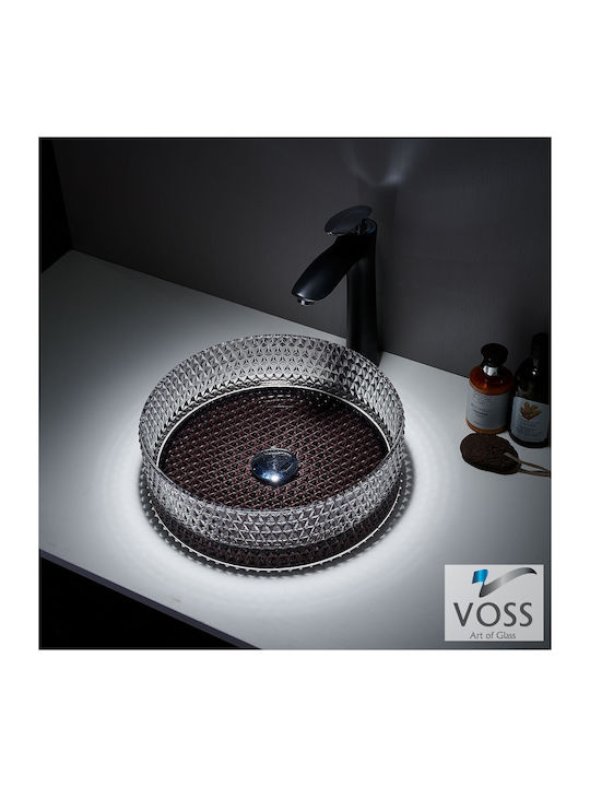 Voss Надеждна мивка Стъкло 40x40cm Glass Grey
