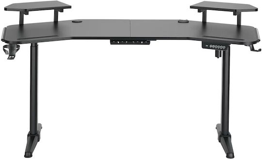 Γραφείο Gaming με Ρυθμιζόμενο Ύψος 160x60x72εκ. Μαύρο Γραφείο Gaming με Ρυθμιζόμενο Ύψος 160x60x72εκ. Μαύρο