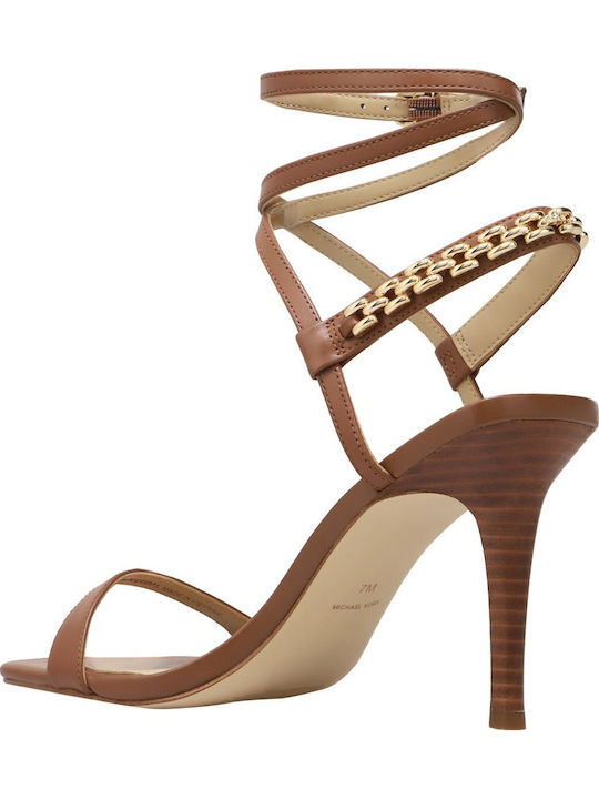 Leather Sandals Tabac Brown
