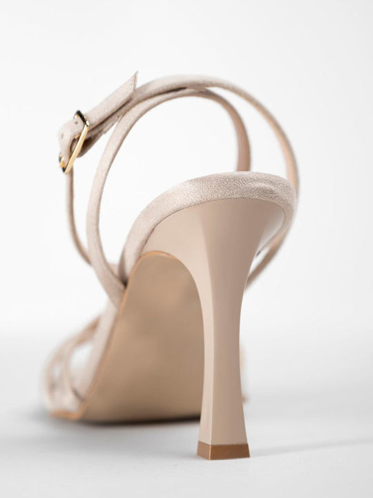 Suede Beige Sandals