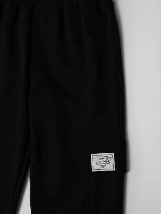 Kids Tracksuits Black Animal 2 Pieces