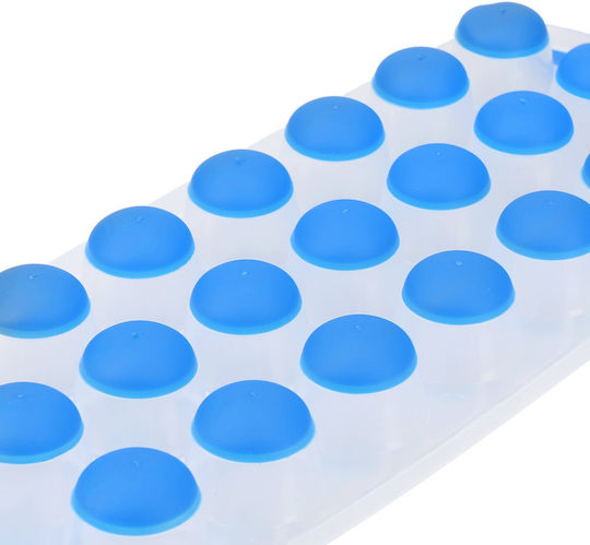 Kitchen Craft Silicone Ice Cube Tray with 21 Blue Slots