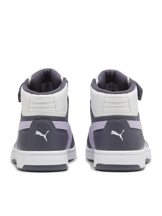 Rebound Kids Sneakers High with Hoop & Loop Closure Multicolour