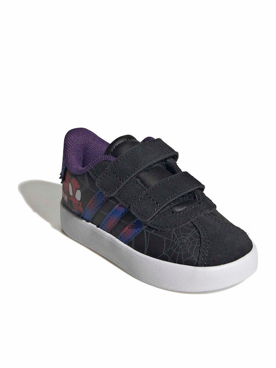 Vl Court Kids Sneakers with Hoop & Loop Closure Black