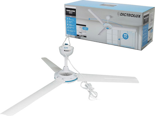 DictroLux Ανεμιστήρας Οροφής 90cm Λευκός