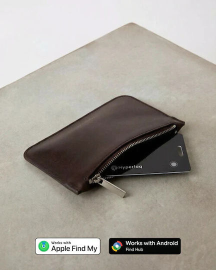 Hyperloq NeoCard Dual Apple Find My и Google Find Hub Черен Презареждаем
